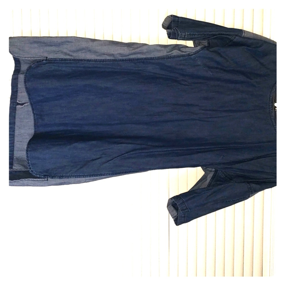 Denim two tone mini dress